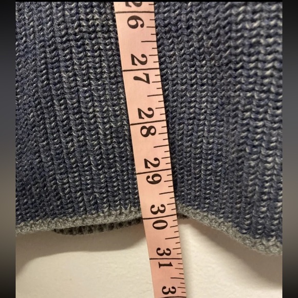 Flag & Anthem Mens 1/4 Zip Winter Sweater Pullover Medium Navy Blue Long Sleeve - Picture 14 of 15